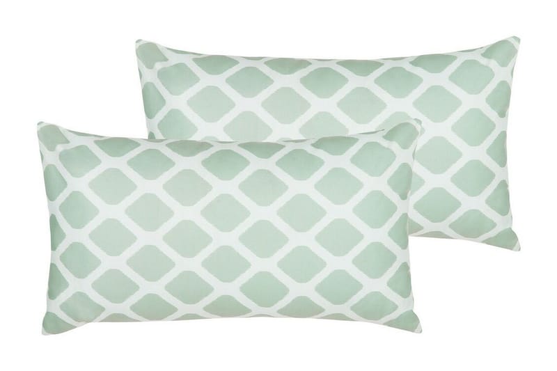 Flojen Utendørspute 42x60 cm - Grønn/Hvit - Hagemøbler & utemiljø - Puter - Hageputer