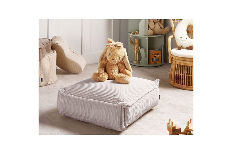 Gulvpute Allozai Beige - Beige - Møbler - Stoler - Krakk - Puff