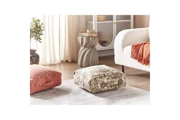 Gulvpute Shasa Beige/brun - Beige/brun - Møbler - Stoler - Krakk - Puff