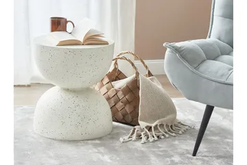 Jacksonville Sofabord 40 cm Rund - Hvit - Hagemøbler & utemiljø - Puter - Hageputer