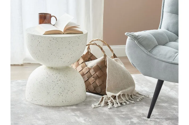 Jacksonville Sofabord 40 cm Rund - Hvit - Hagemøbler & utemiljø - Puter - Hageputer