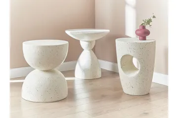 Jacksonville Sofabord 40 cm Rund - Hvit - Hagemøbler & utemiljø - Puter - Hageputer