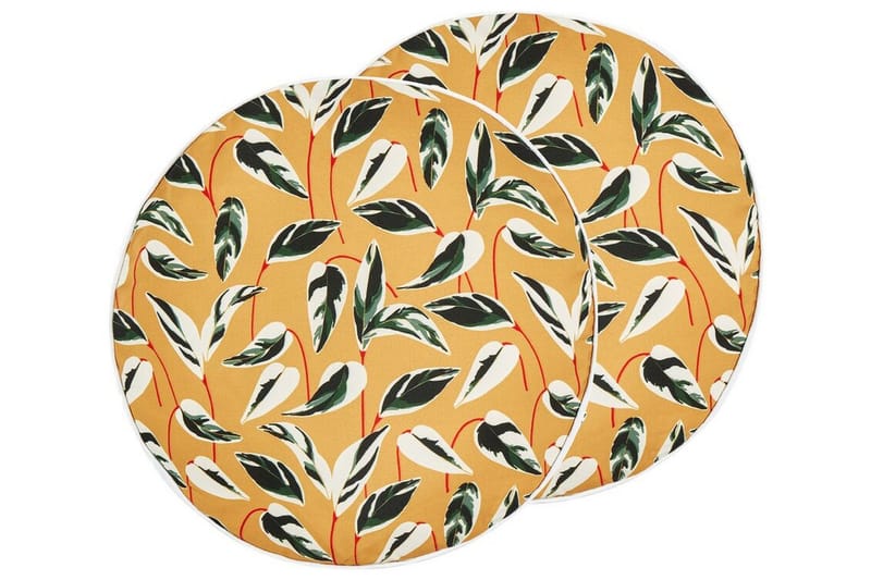 Macerata Utendørspute 40 cm Rund - Gul/Grønn/Hvit - Hagemøbler & utemiljø - Puter - Hageputer