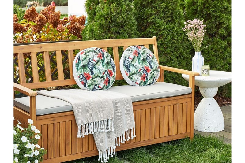 Padua Utendørspute 40 cm Rund - Grønn/Rød/Svart - Hagemøbler & utemiljø - Puter - Hageputer