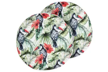 Padua Utendørspute 40 cm Rund - Grønn/Rød/Svart - Hagemøbler & utemiljø - Puter - Hageputer