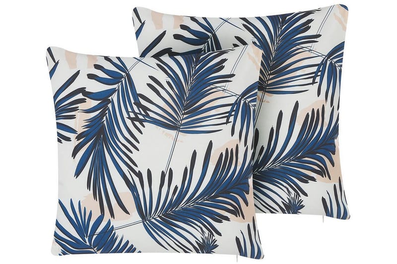 Pinawa Utendørspute 45x45 cm - Blå/Hvit/Beige - Hagemøbler & utemiljø - Puter - Hageputer