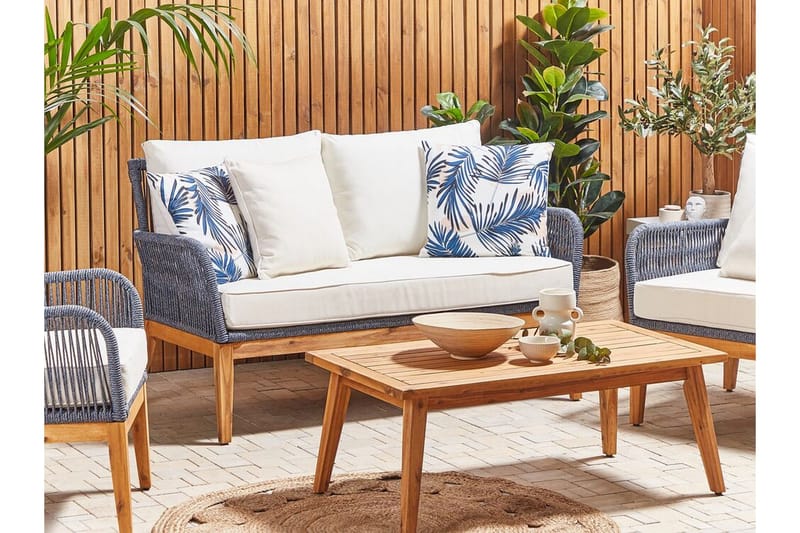 Pinawa Utendørspute 45x45 cm - Blå/Hvit/Beige - Hagemøbler & utemiljø - Puter - Hageputer