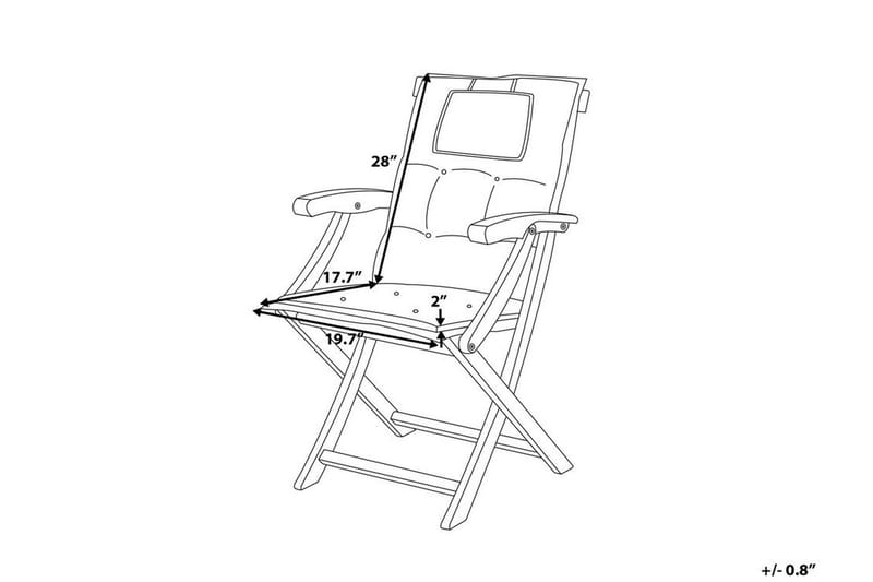 Krasley Pute til Hagestol 2-pk - Blå - Hagemøbler & utemiljø - Puter - Posisjonsputer