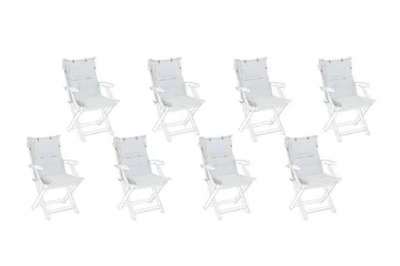 Wilhelmina Pute til Hagestol 8-pk - Hvit - Hagemøbler & utemiljø - Puter - Posisjonsputer