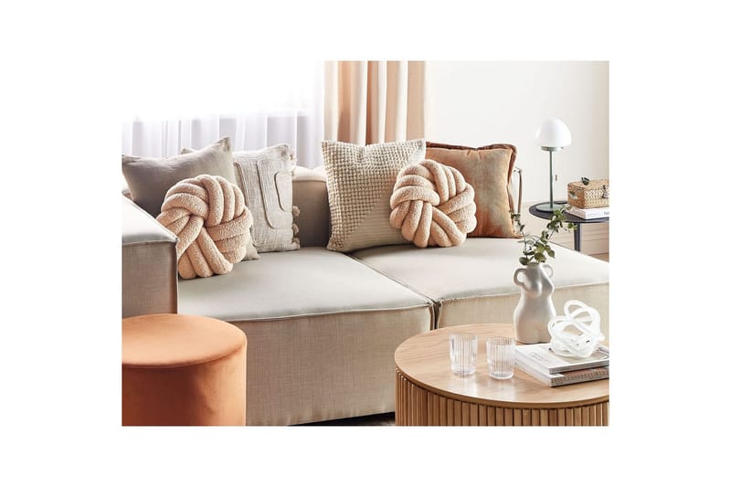 Pynteputer Akola Beige, Bouclé - Beige, Bouclé - Hagemøbler & utemiljø - Puter - Hageputer ute