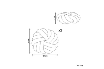 Pynteputer Akola sett med 2 Grå - Grå - Tekstiler & tepper - Pute & putetrekk - Pynteputer