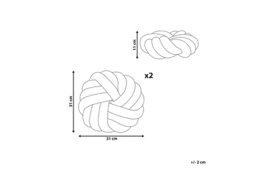 Pynteputer Akola sett med 2 Grå - Grå - Tekstiler & tepper - Pute & putetrekk - Pynteputer