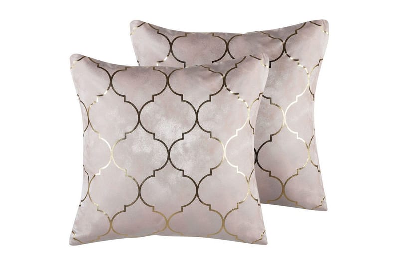 Pynteputer Alyssum sett på 2 Rosa/gull, Polyester, Rosa/gull, Polyester