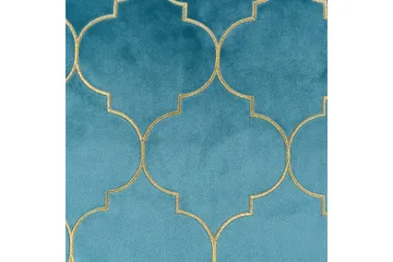 Pynteputer Alyssum sett på 2 Blå/gull, Fløyel - Blå/gull, Fløyel - Hagemøbler & utemiljø - Puter - Hageputer