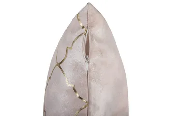 Pynteputer Alyssum sett på 2 Rosa/gull, Polyester - Rosa/gull, Polyester - Hagemøbler & utemiljø - Puter - Hageputer