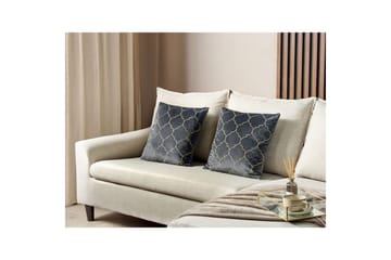 Pynteputer Alyssum sett på 2 Grå/gull, Fløyel - Grå/gull, Fløyel - Hagemøbler & utemiljø - Puter - Hageputer