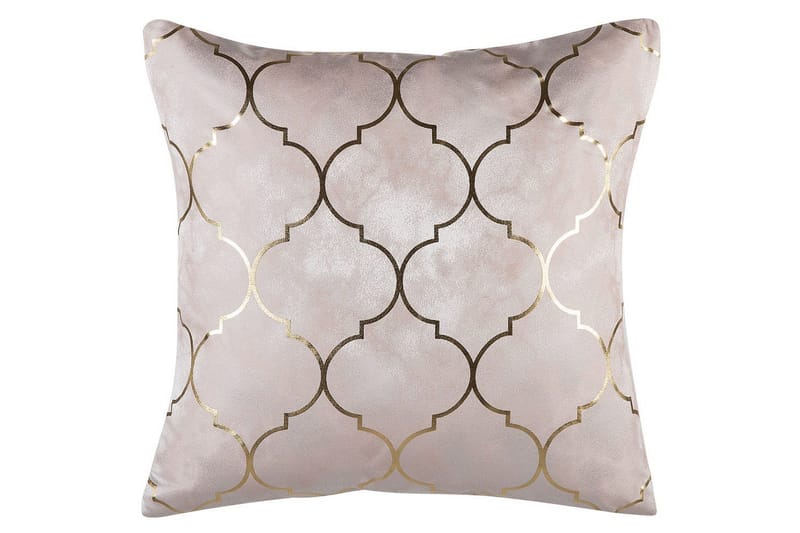 Pynteputer Alyssum sett på 2 Rosa/gull, Polyester - Rosa/gull, Polyester - Hagemøbler & utemiljø - Puter - Hageputer