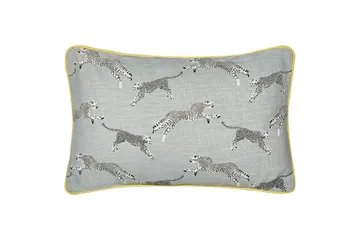 Pynteputer Arales sett med 2 Grå/hvit/svart/gul, Rektangulær - Grå/hvit/svart/gul, Rektangulær - Hagemøbler & utemiljø - Puter - Hageputer