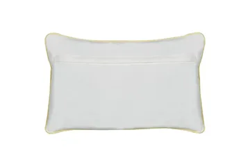 Pynteputer Arales sett med 2 Grå/hvit/svart/gul, Rektangulær - Grå/hvit/svart/gul, Rektangulær - Hagemøbler & utemiljø - Puter - Hageputer