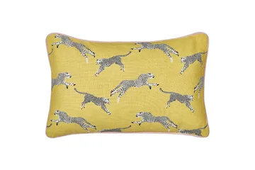 Pynteputer Arales sett med 2 Gul/Hvit/Svart, Rektangulær - Gul/Hvit/Svart, Rektangulær - Hagemøbler & utemiljø - Puter - Hageputer