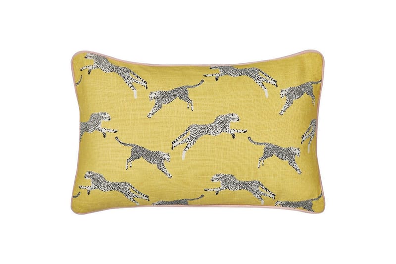 Pynteputer Arales sett med 2 Gul/Hvit/Svart, Rektangulær - Gul/Hvit/Svart, Rektangulær - Hagemøbler & utemiljø - Puter - Hageputer