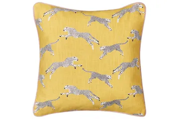 Pynteputer Arales sett med 2 Gul/hvit/svart/rosa, Firkantet - Gul/hvit/svart/rosa, Firkantet - Hagemøbler & utemiljø - Puter - Hageputer