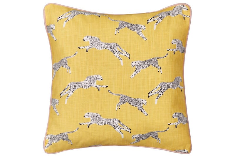 Pynteputer Arales sett med 2 Gul/hvit/svart/rosa, Firkantet - Gul/hvit/svart/rosa, Firkantet - Hagemøbler & utemiljø - Puter - Hageputer