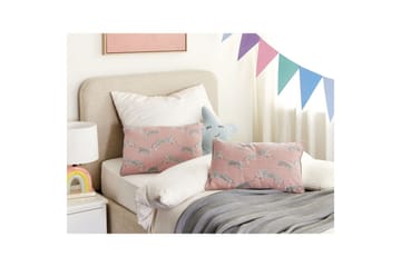 Pynteputer Arales sett med 2 Rosa/hvit/svart/grå, Rektangulær - Rosa/hvit/svart/grå, Rektangulær - Hagemøbler & utemiljø - Puter - Hageputer