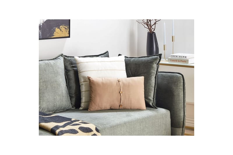 Pynteputer Banori sett med 2 Beige - Beige - Hagemøbler & utemiljø - Puter - Sofaputer & benkeputer