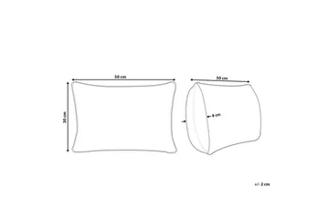 Pynteputer Banori sett med 2 Svart - Svart - Hagemøbler & utemiljø - Puter - Hageputer