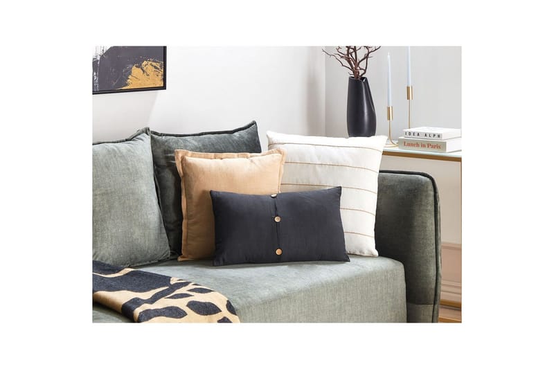 Pynteputer Banori sett med 2 Svart - Svart - Hagemøbler & utemiljø - Puter - Hageputer