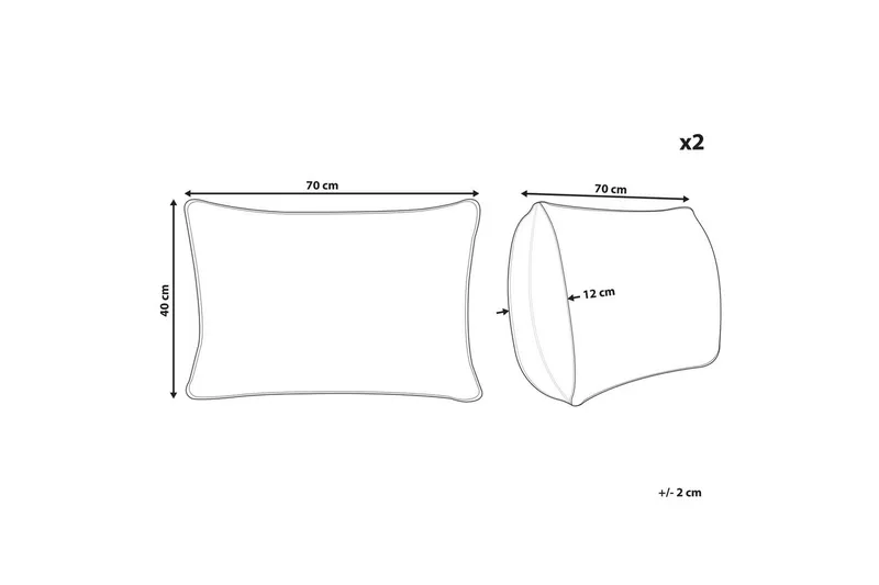 Pynteputer Barja sett med 2 Rektangulær - Rektangulær - Hagemøbler & utemiljø - Puter - Hageputer