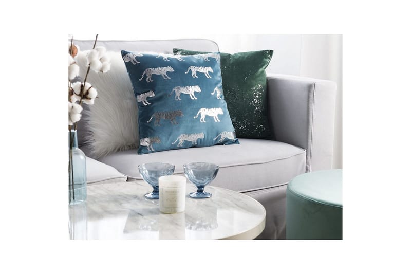 Pynteputer Bluebell sett av 2 Blå/Sølv - Blå/Sølv - Hagemøbler & utemiljø - Puter - Hageputer