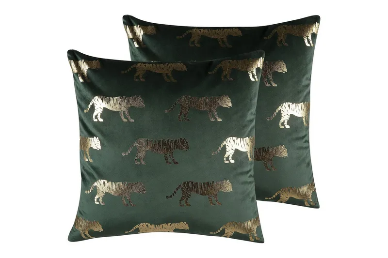 Pynteputer Bluebell sett av 2 Grønn/gull, Grønn/gull