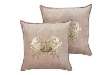 Pynteputer Bossiella sett med 2 Beige/gull - Beige/gull - Hagemøbler & utemiljø - Puter - Hageputer