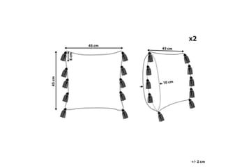 Pynteputer Bouvardia sett med 2 - Hagemøbler & utemiljø - Puter - Hageputer