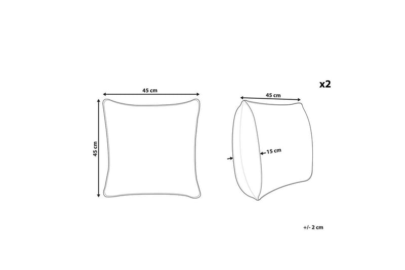 Pynteputer Cadetia sett à 2 Hvit - Hvit - Hagemøbler & utemiljø - Puter - Hageputer