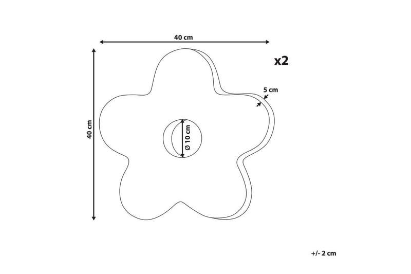 Pynteputer Camponula sett av 2 Hvit - Hvit - Hagemøbler & utemiljø - Puter - Hageputer