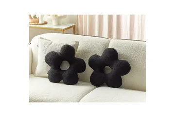 Pynteputer Camponula sett av 2 Svart - Svart - Hagemøbler & utemiljø - Puter - Hageputer