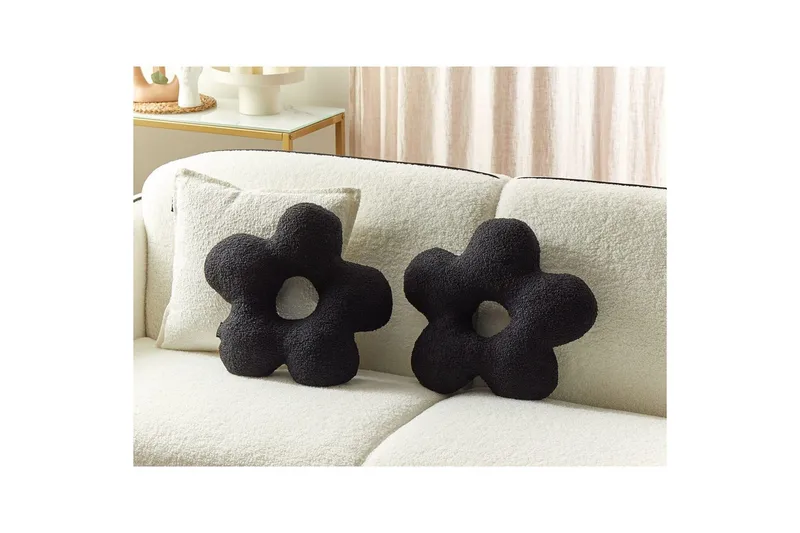 Pynteputer Camponula sett av 2 Svart - Svart - Hagemøbler & utemiljø - Puter - Hageputer