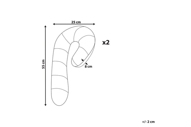 Pynteputer Candy Cane sett av 2 - Hagemøbler & utemiljø - Puter - Hageputer