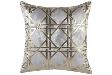 Pynteputer Cassia sett à 2 Grå/gull - Grå/gull - Tekstiler & tepper - Pute & putetrekk - Pynteputer