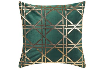 Pynteputer Cassia sett à 2 Grønn/gull - Grønn/gull - Tekstiler & tepper - Pute & putetrekk - Pynteputer