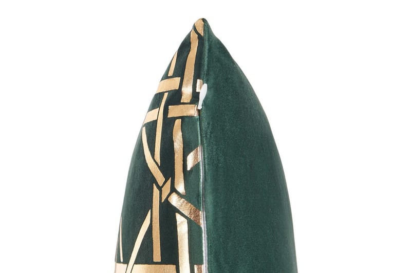 Pynteputer Cassia sett à 2 Grønn/gull - Grønn/gull - Tekstiler & tepper - Pute & putetrekk - Pynteputer