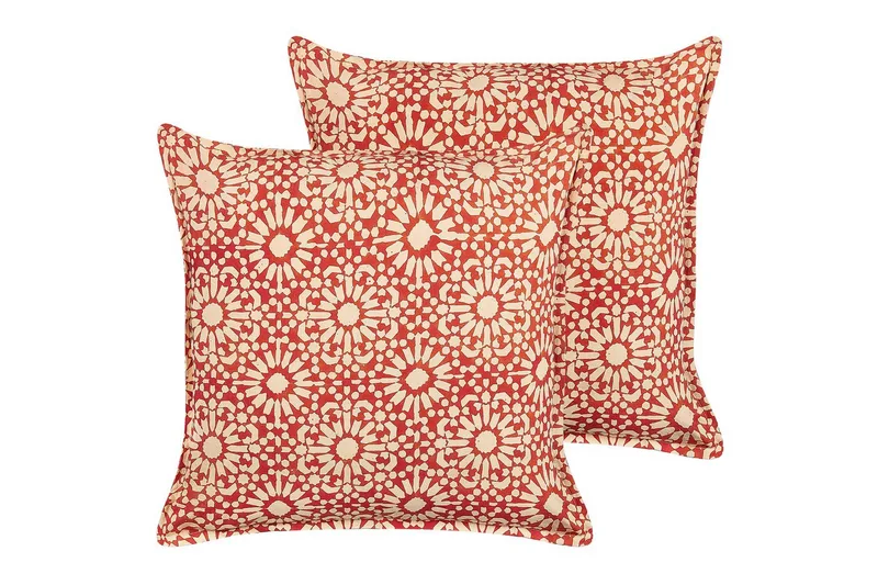 Pynteputer Ceiba sett av 2 Rød/beige, Rød/beige