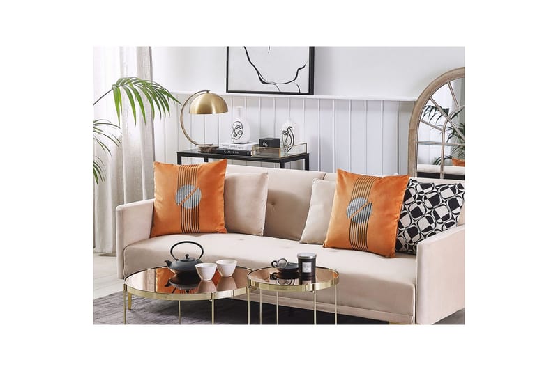 Pynteputer Ceropegia sett med 2 Oransje - Oransje - Hagemøbler & utemiljø - Puter - Hageputer