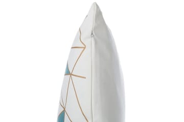 Pynteputer Clarkia sett med 2 Hvit/Blå/Gull - Hvit/Blå/Gull - Hagemøbler & utemiljø - Puter - Hageputer