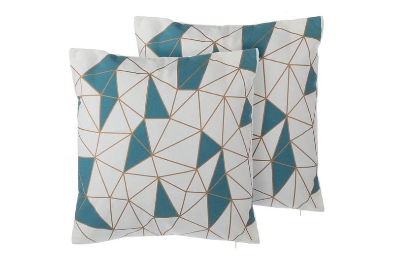 Pynteputer Clarkia sett med 2 Hvit/Blå/Gull, Hvit/Blå/Gull