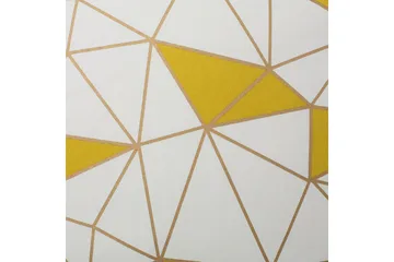 Pynteputer Clarkia sett med 2 Hvit/Gull/Gul - Hvit/Gull/Gul - Hagemøbler & utemiljø - Puter - Hageputer