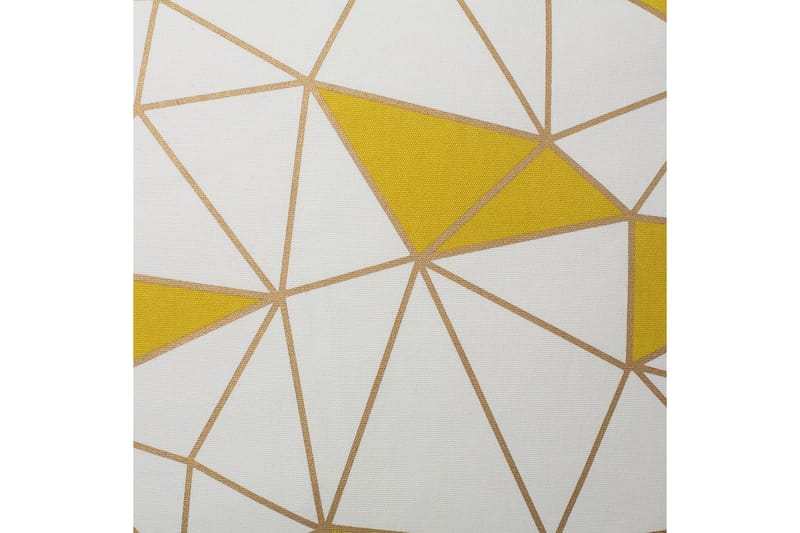 Pynteputer Clarkia sett med 2 Hvit/Gull/Gul - Hvit/Gull/Gul - Hagemøbler & utemiljø - Puter - Hageputer